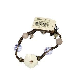 Cookie Lee Macrame and Crystal Bracelet
